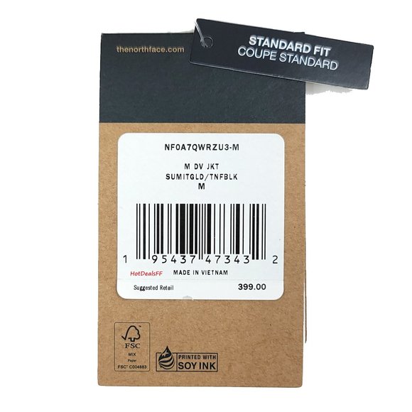 The North Face Men's SM-LRG DryVent Waterproof Shell Ski Summit Gold Jacket $400 - Picture 15 of 16